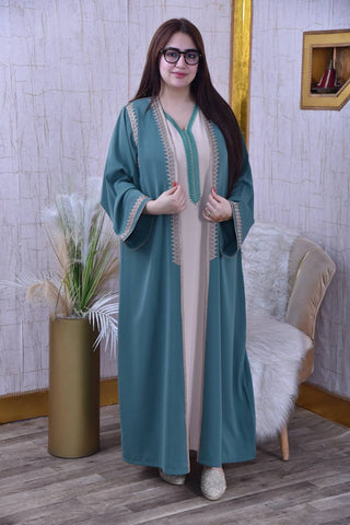 Kimono Caftan "Élégance Signature" - Finition Maâlem