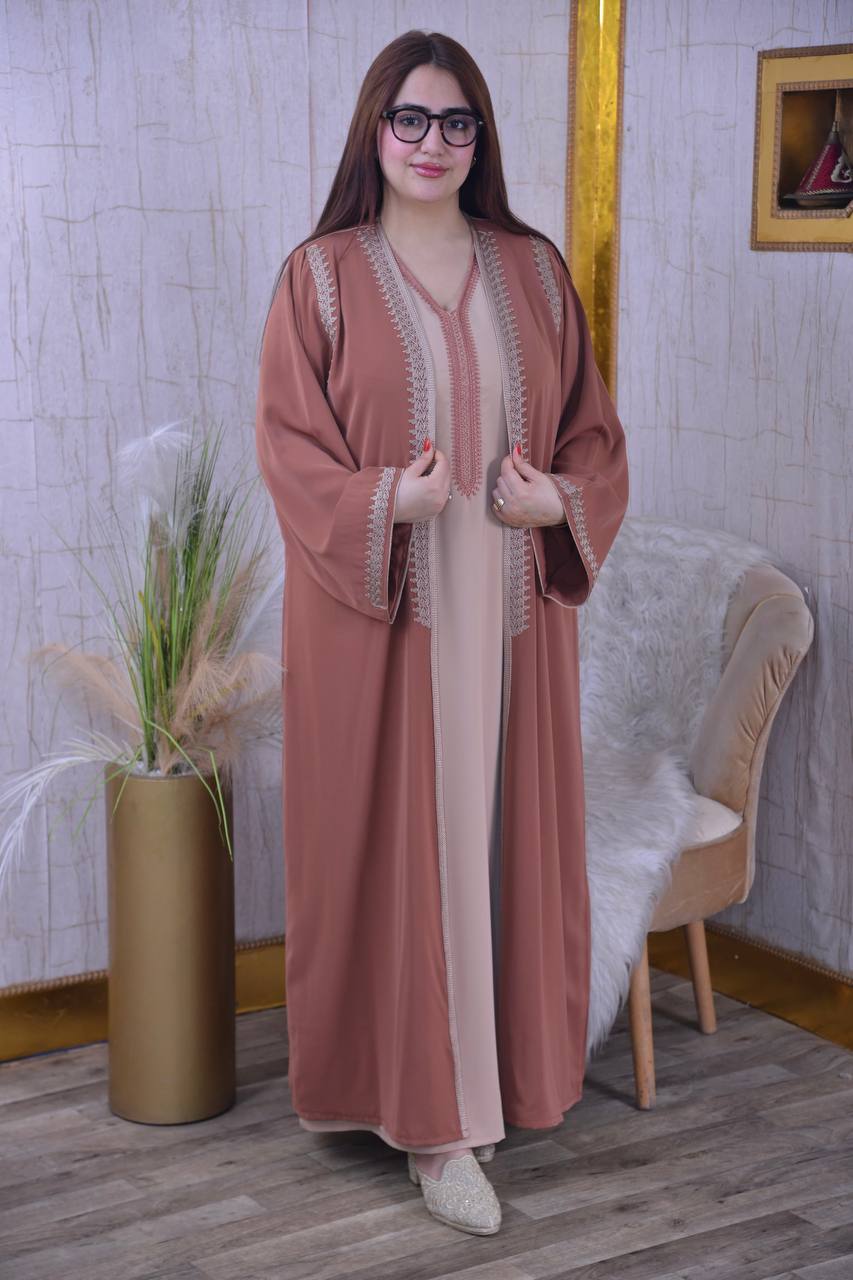 Kimono Caftan "Élégance Signature" - Finition Maâlem