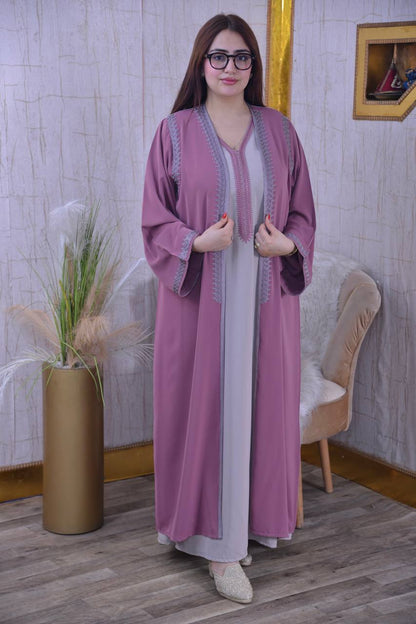 Kimono Caftan "Élégance Signature" - Finition Maâlem