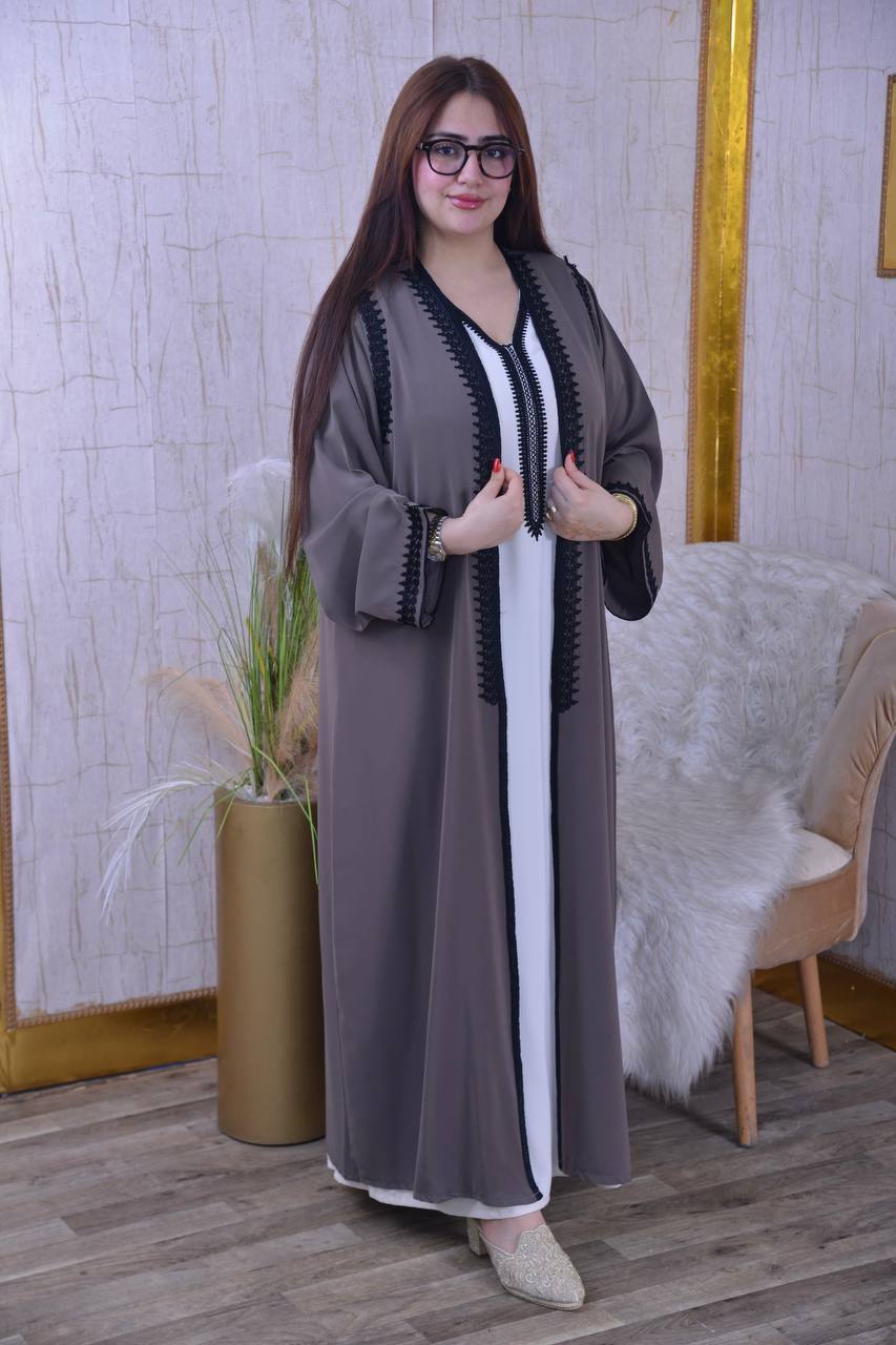 Kimono Caftan "Élégance Signature" - Finition Maâlem